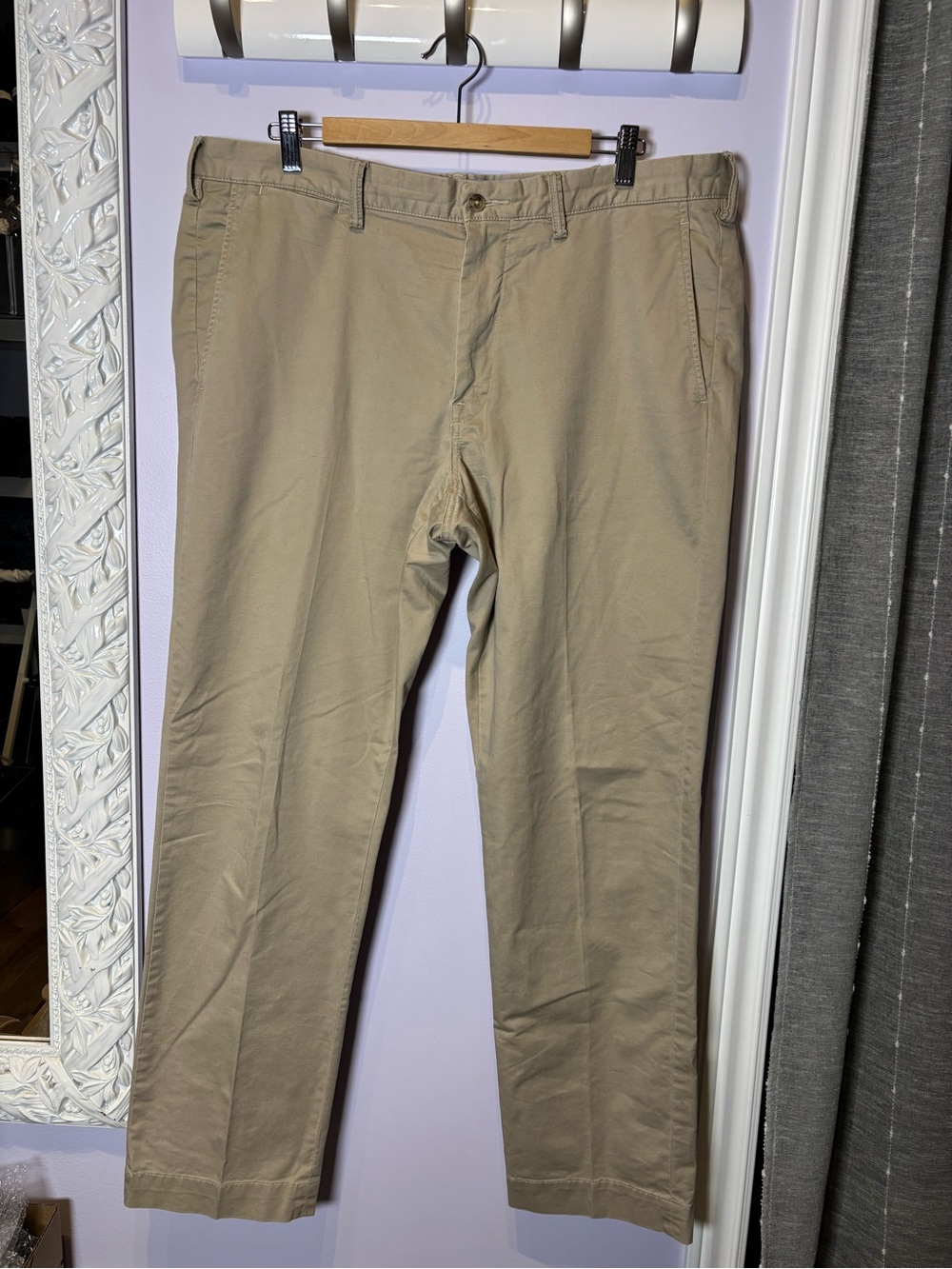 Polo Ralph Lauren Tan Stretch Cotton Twill Straight Leg Casual Chinos Size 38/32